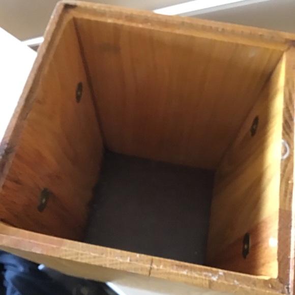 Vintage Wooden Handmade Square Ice Bucket with Lid - Picture 6 of 6